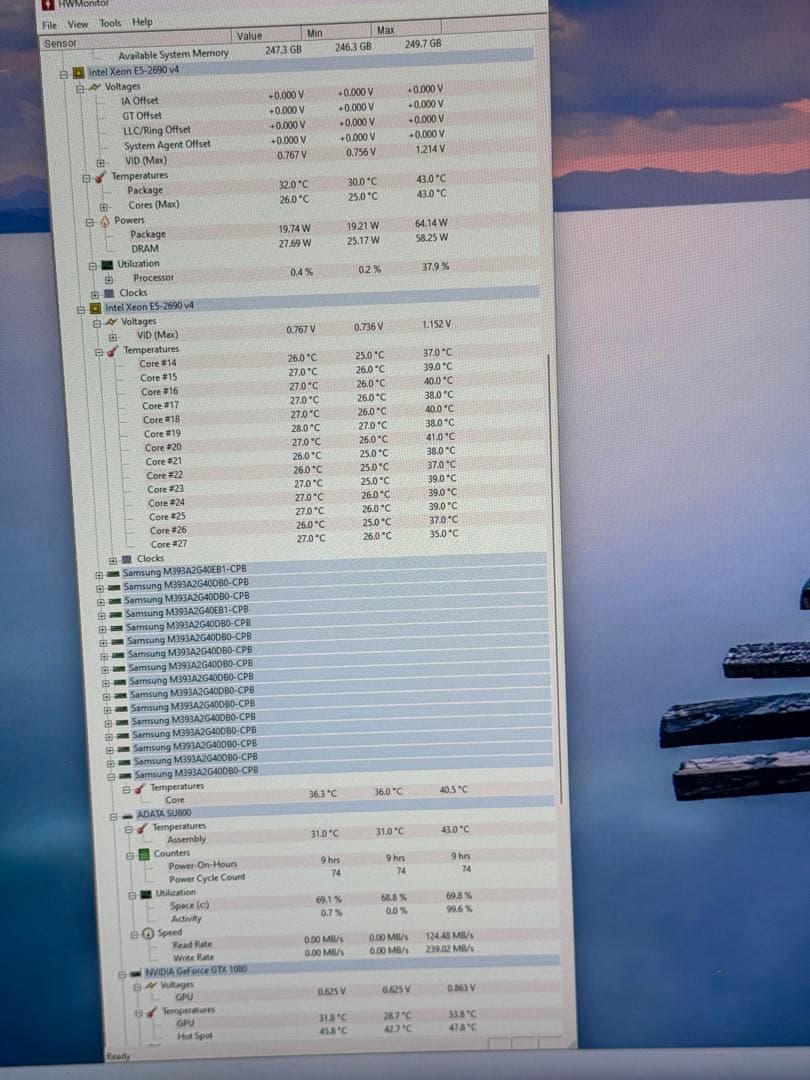 MicroProサーバーE5 2690v4,Ram 256GB,GTX 1080