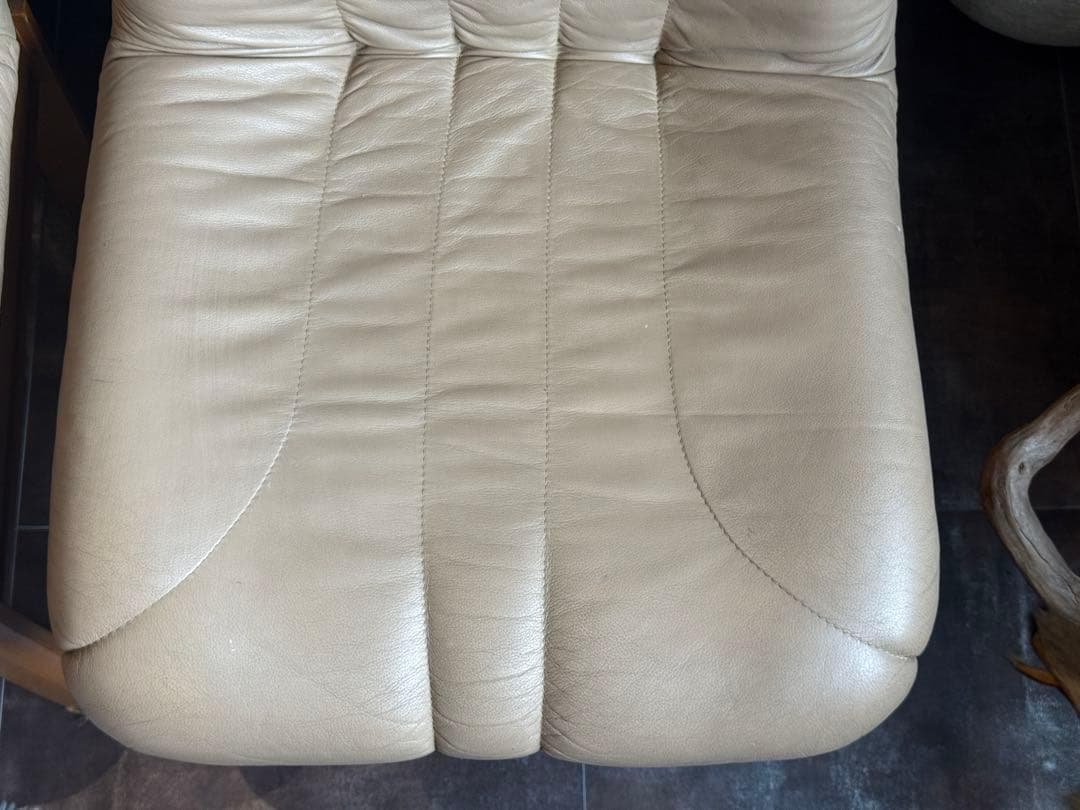 ②FUKURA フクラ　レザー　ヴィンテージ　レトロ　本革　ミッドセンチュリー