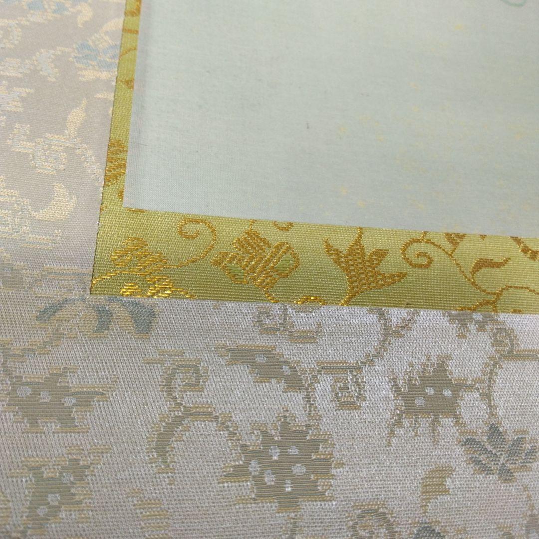 掛け軸「朝顔」仲田龍安　二重箱　高級良品　未使用品