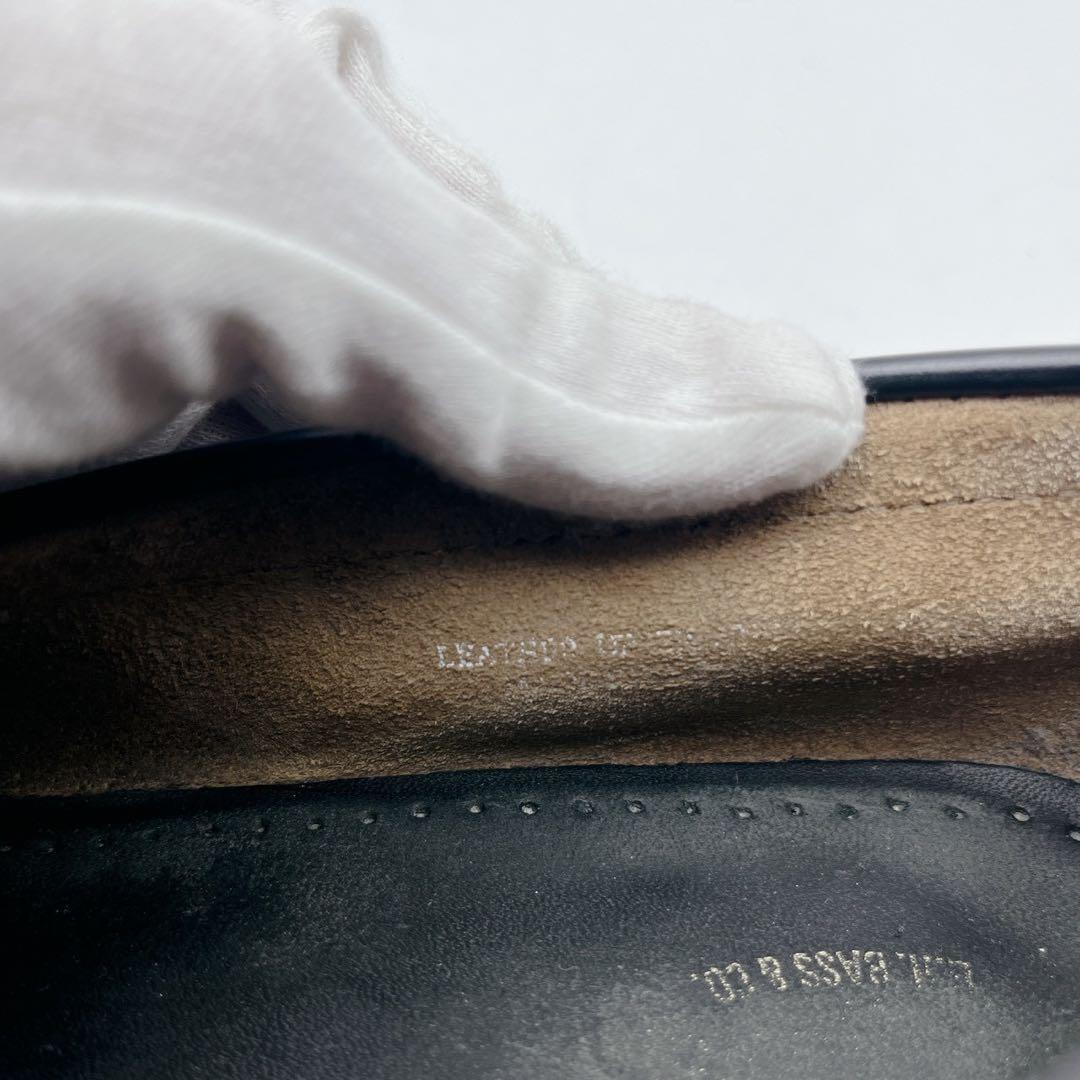 アッパー美品✨ジーエイチバス ローガン ペニーローファー ガラスレザー 黒 9