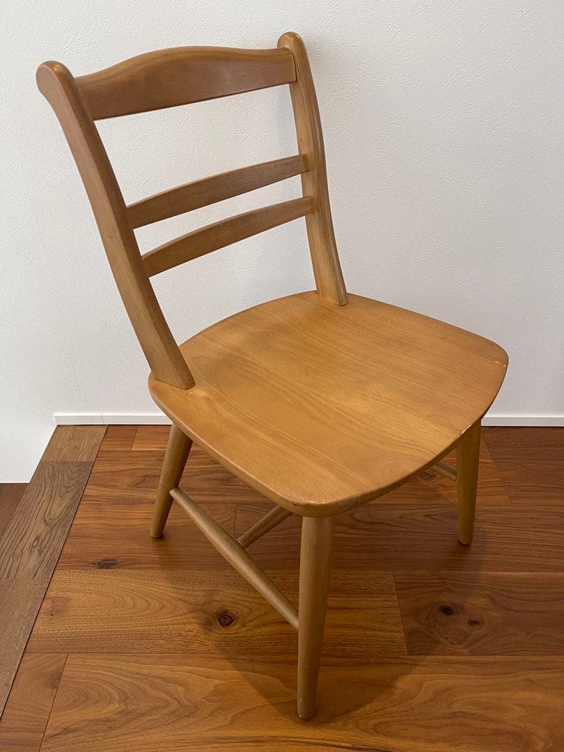 松田家具　木製 ダイニングチェア ナチュラル シンプルデザイン椅子　アンティーク