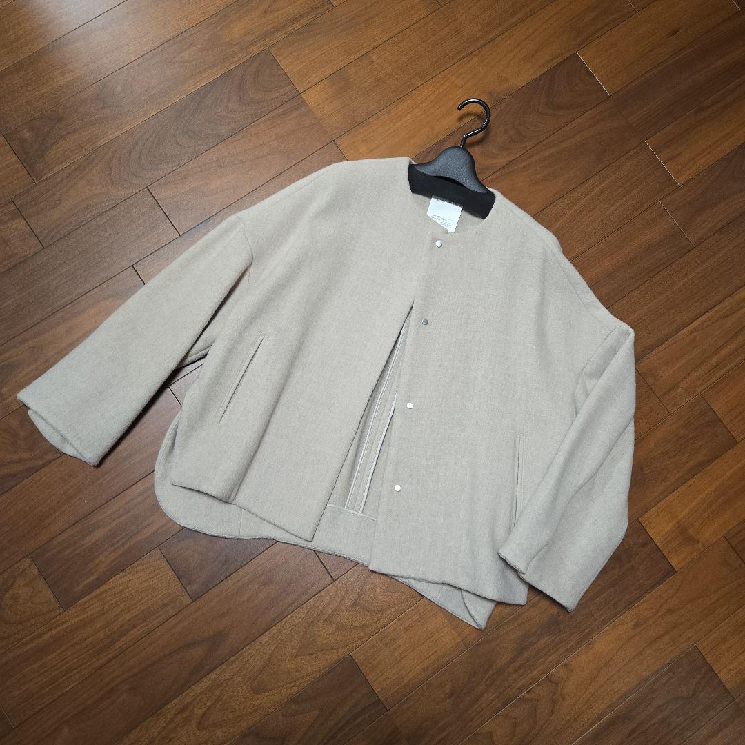 ELENDEEK 美品クールネックノーカラーコート　着用3回