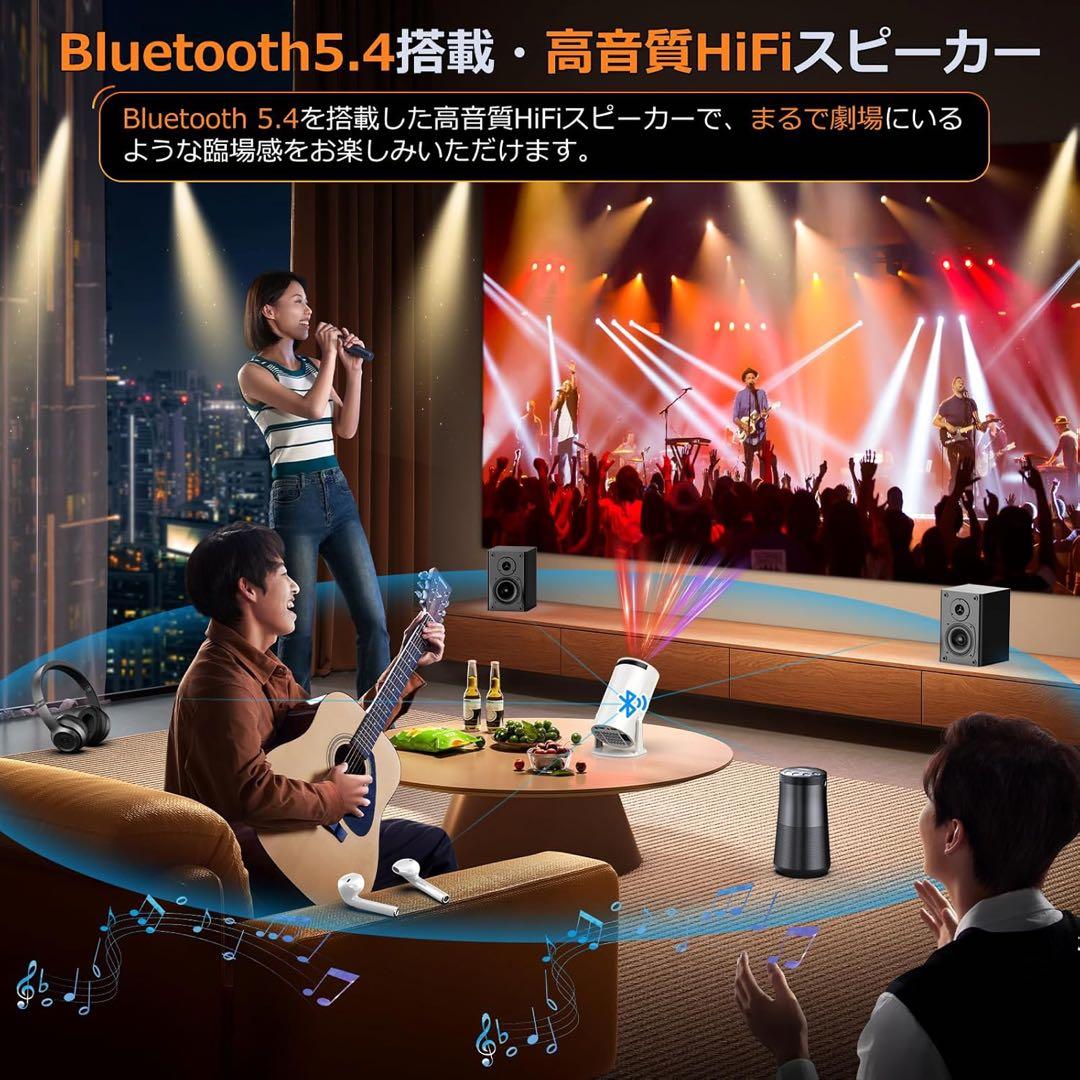 プロジェクター 家庭用　Android TV搭載270°回転・4K対応プレゼント