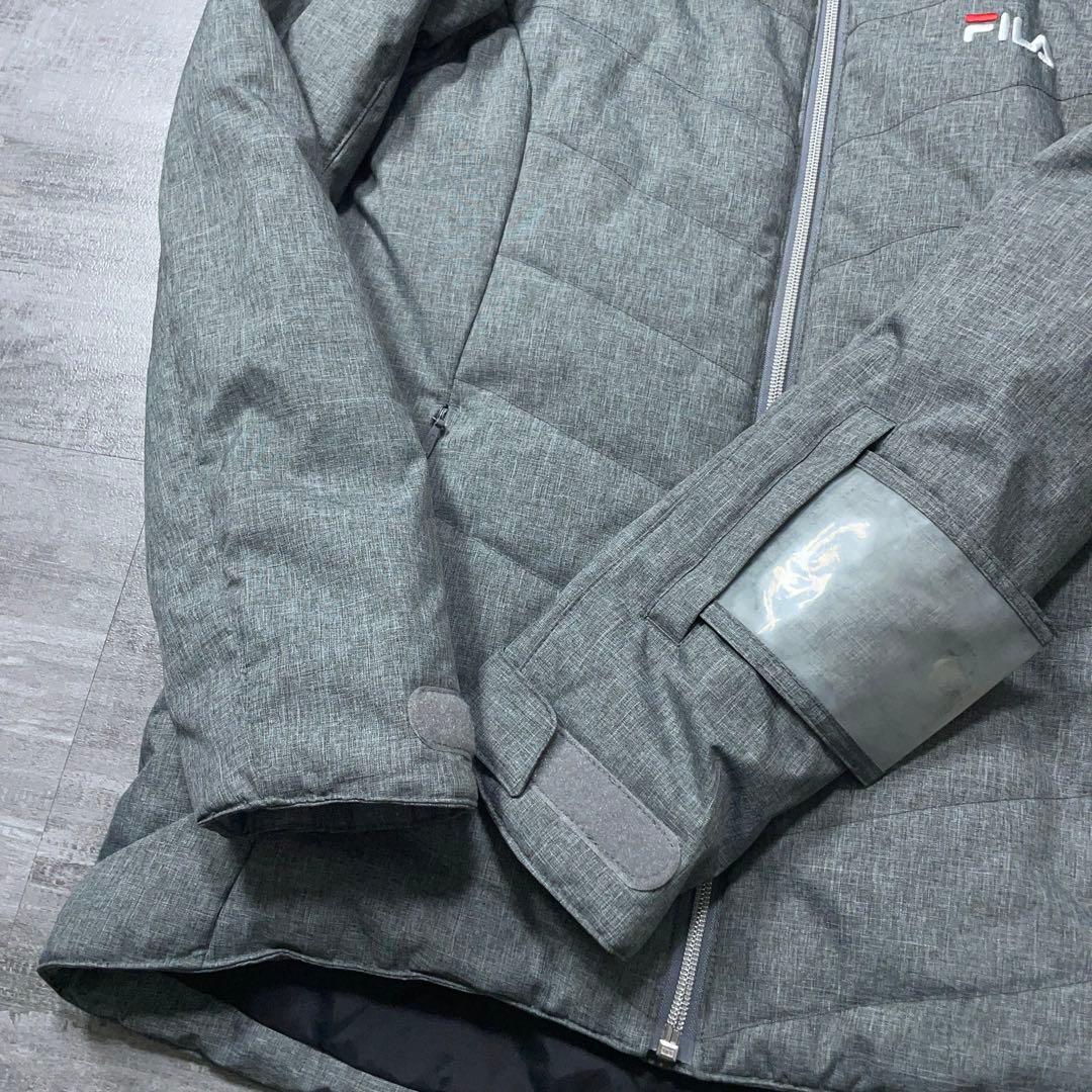 美品☆ FILA フィラ スキーウェア 上下セット レディースS グレー ファー