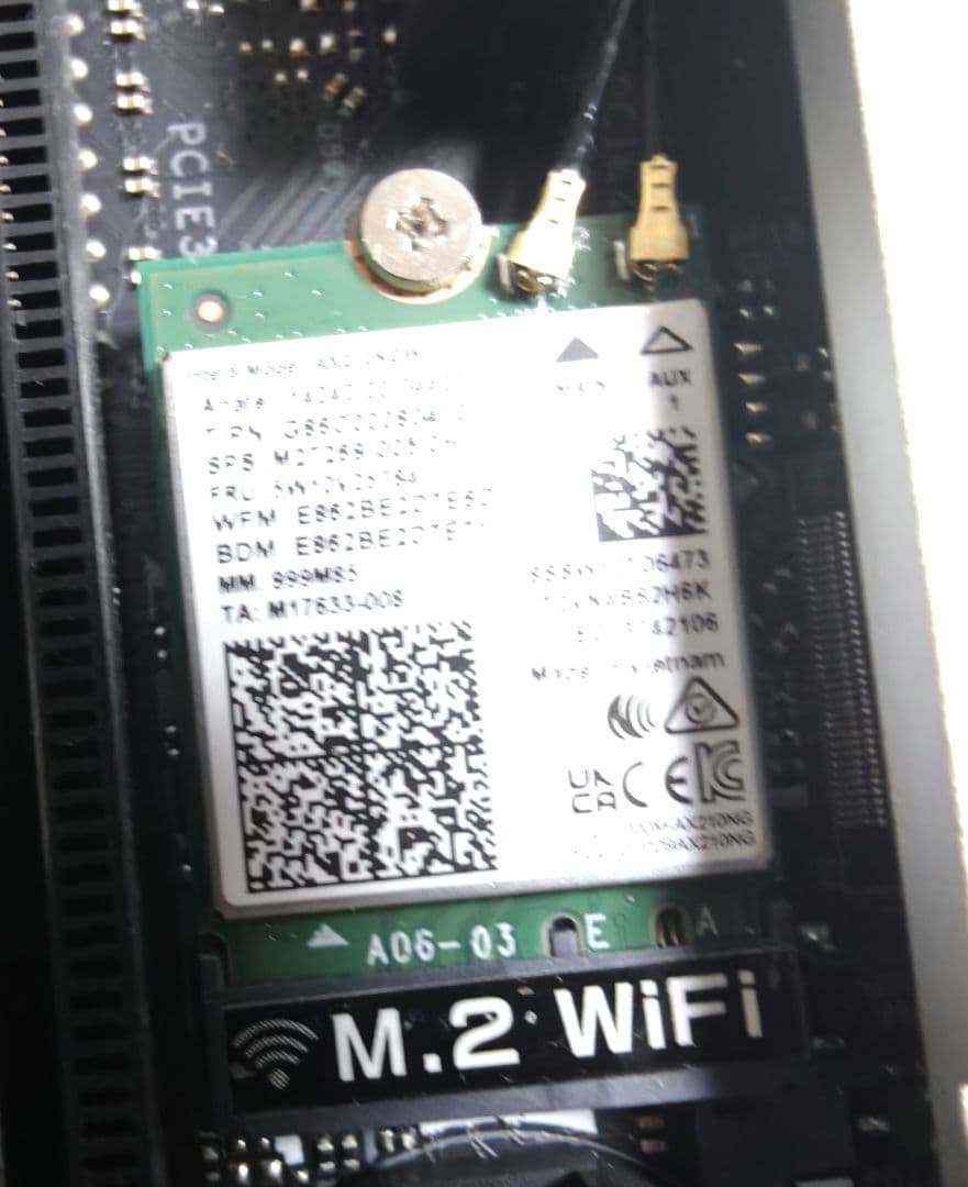 マザーボード、メモリ、CPU、Wi-Fiカードセット