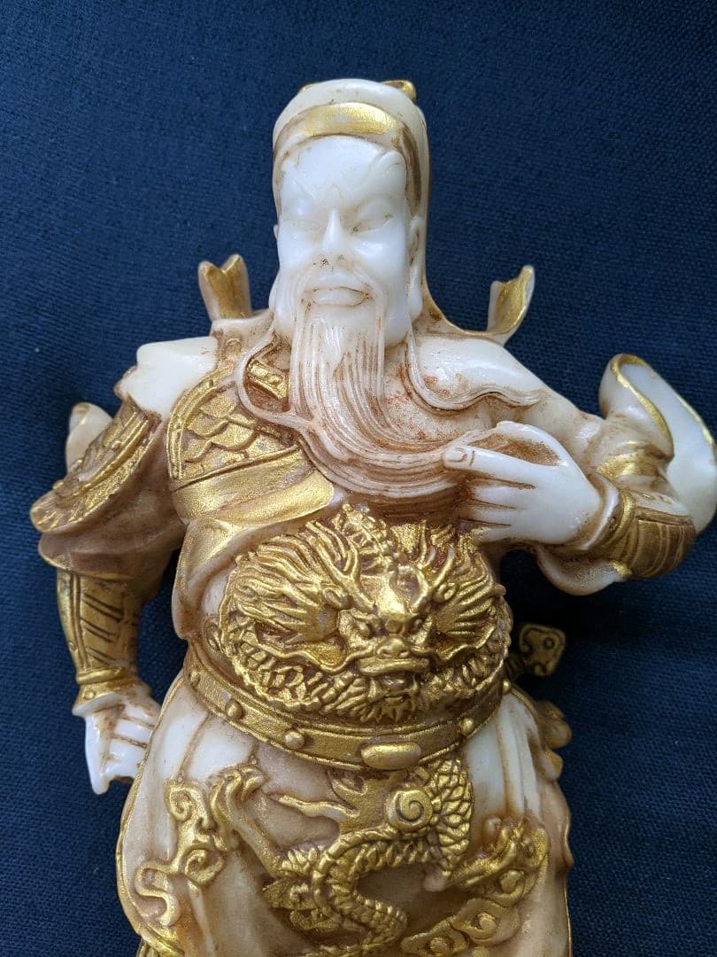 関羽かんう像 三国志 縁起物 財運 骨董品