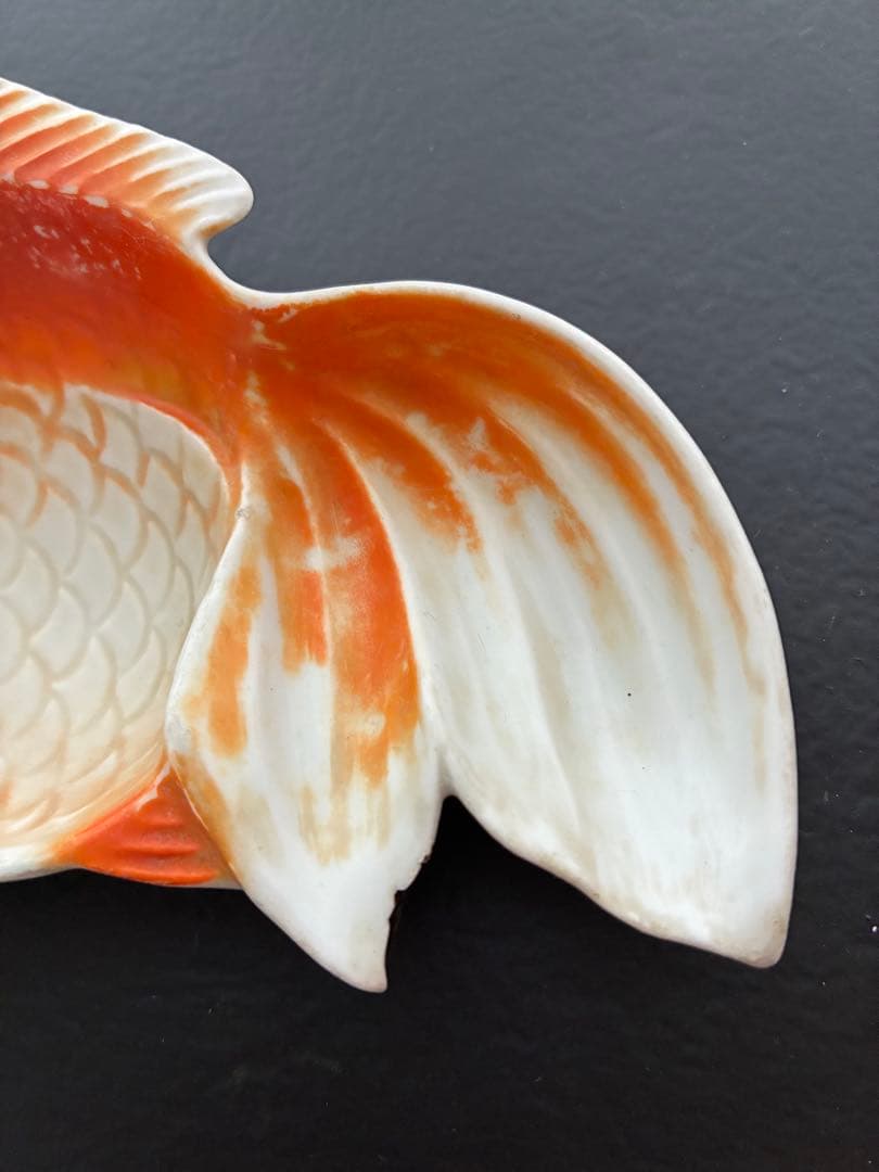 時代 骨董 有田焼 観山 金魚 磁器 小皿 和皿 金魚皿 古作 古美術 希少