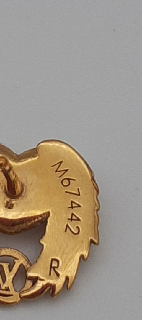 Z08-19　ルイヴィトン　ブルックドレイユクール　ピアス　右のみ　エンジェル