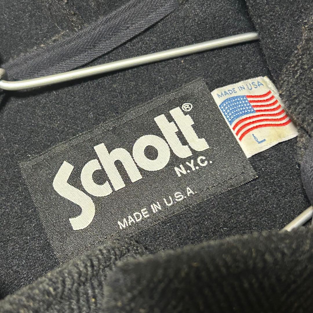 schott ショット　ダッフルコート　ヘリンボーン　Lサイズ　アメリカ製