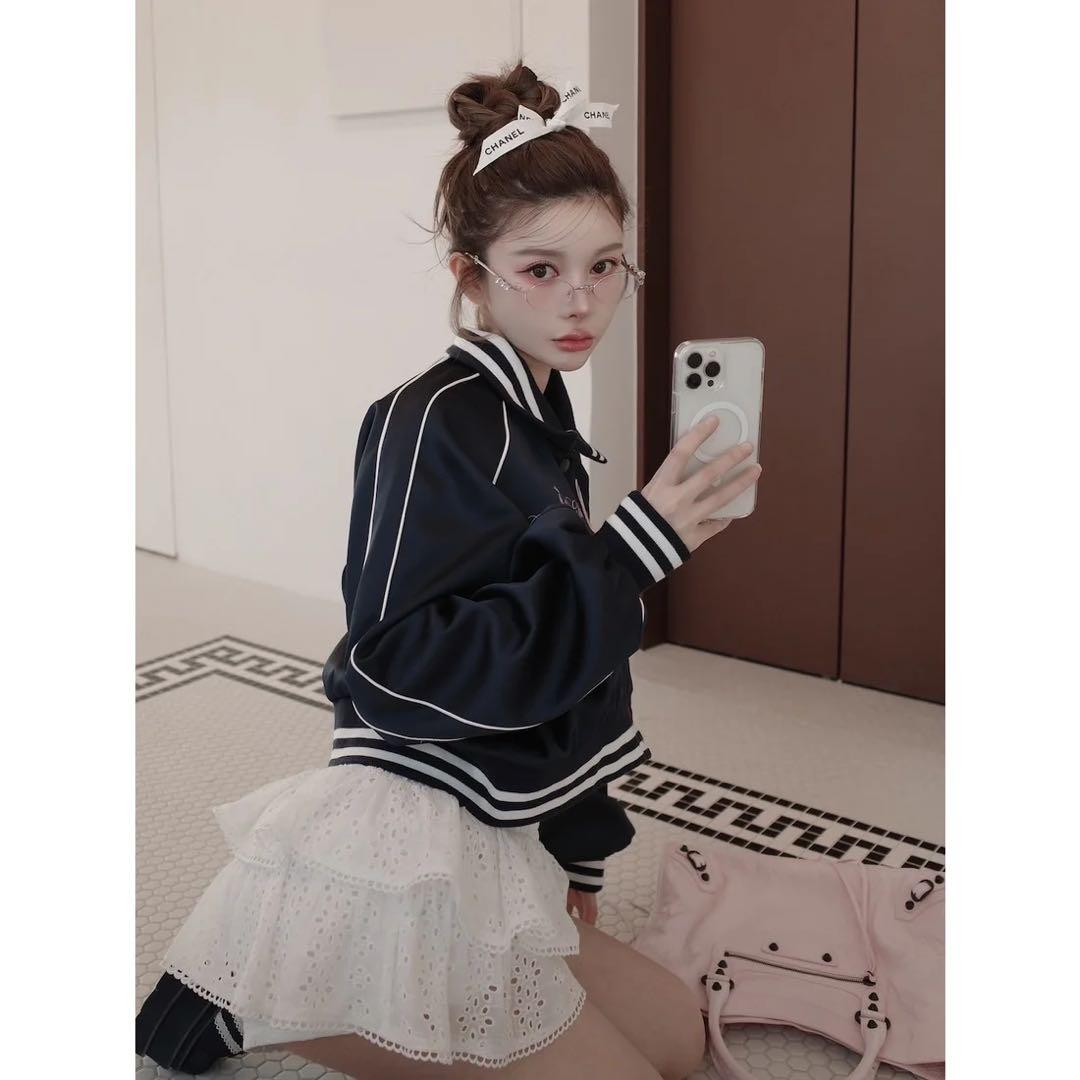 新品タグ付 ダーリッチ Darich Clubスカジャン ネイビー フリー