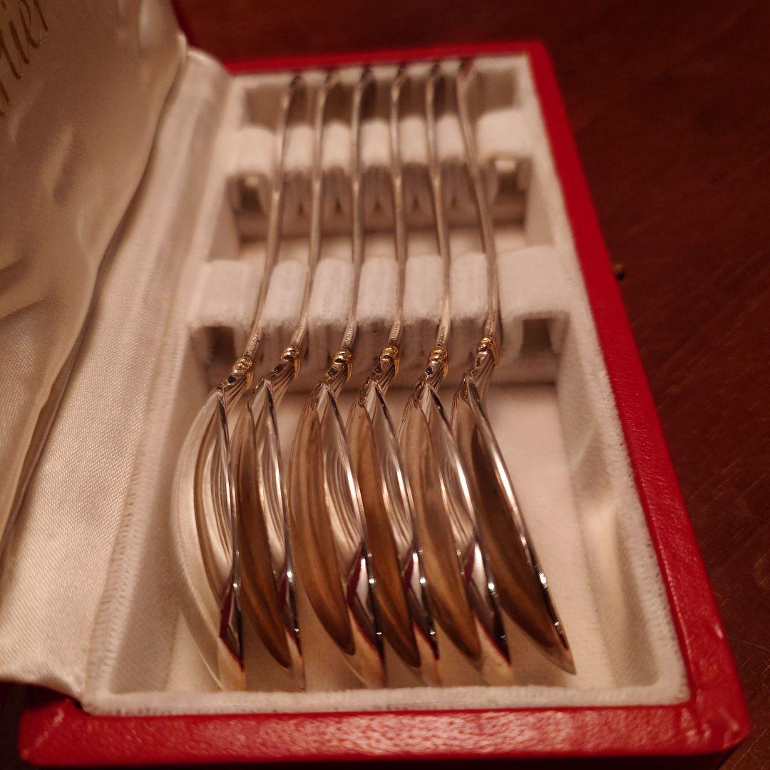 Cartier スプーン 6本セット 赤いケース付き