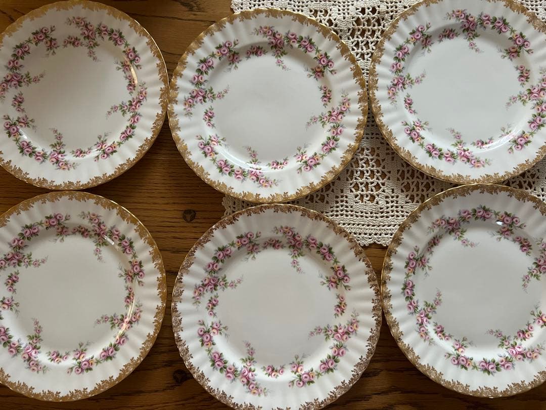 ロイヤル・アルバート ディミティローズ ケーキ皿6枚セット