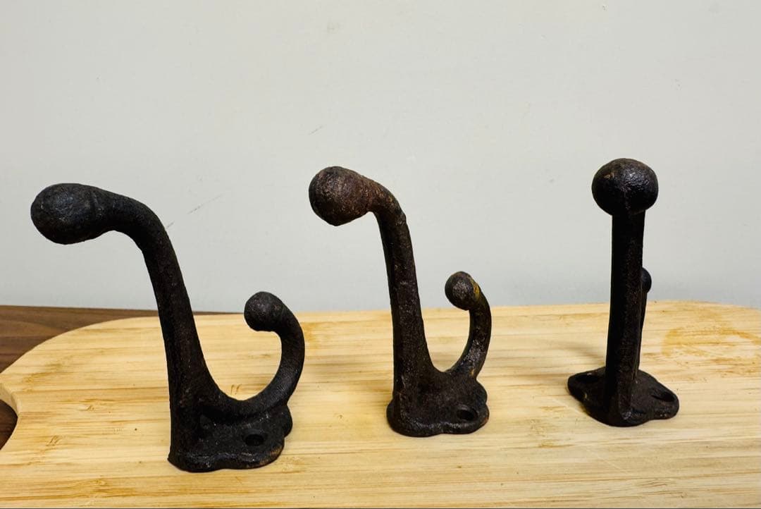 アンティーク調 鋳鉄フック ×12個セット