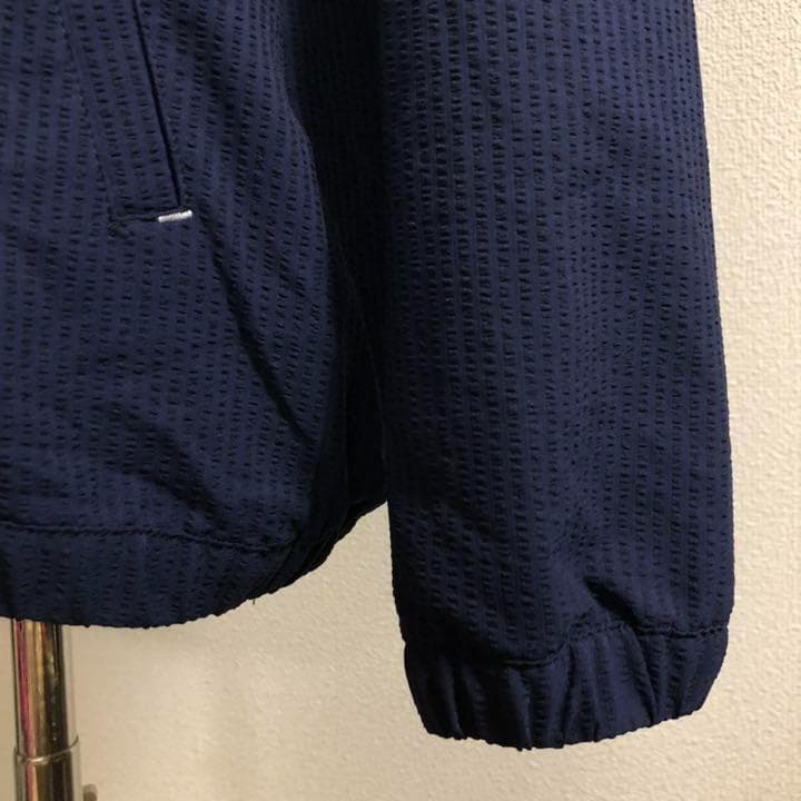 ルコックゴルフ★ジップアップ シワ加工 薄手 パーカー ネイビー Lサイズ