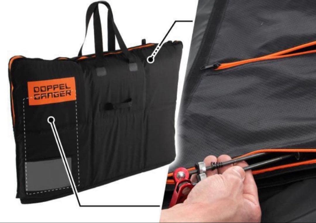 DOPPELGANGERドッペルギャンガー　耐衝撃輪行袋　自転車　収納　飛行機