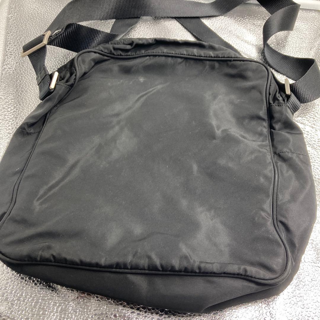 【A-112】PRADA ブラック ナイロン ショルダーバッグ