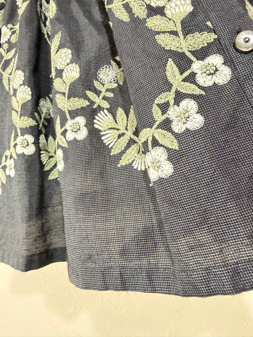 ミナペルホネン　flower crown ピンタックブラウス