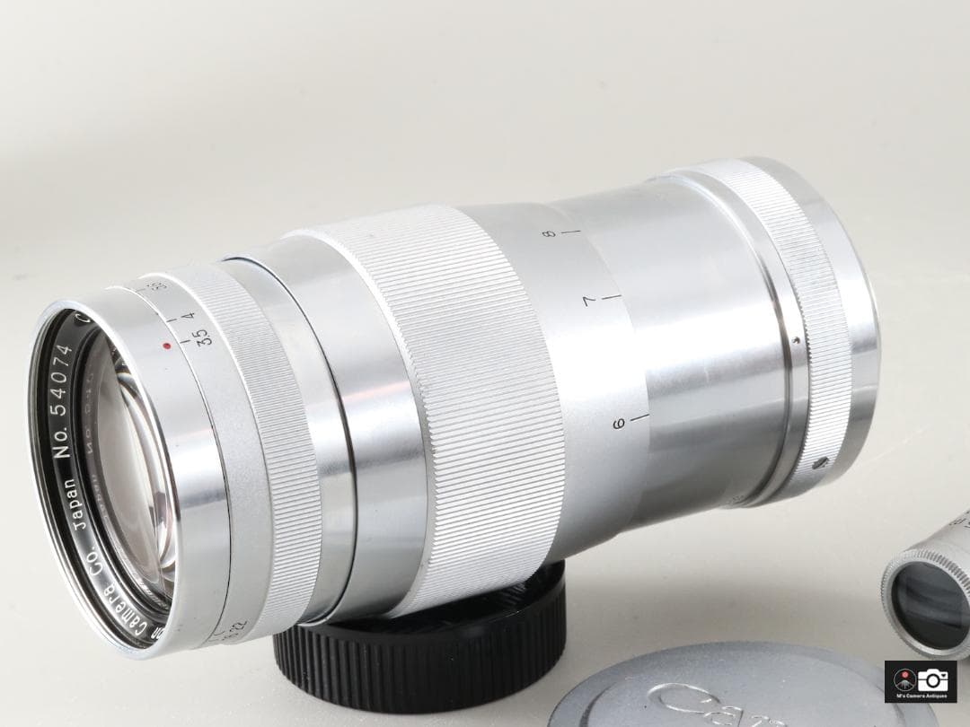 美品Canon 135mm F/3.5 ライカL39レンズ、ケース付整備済