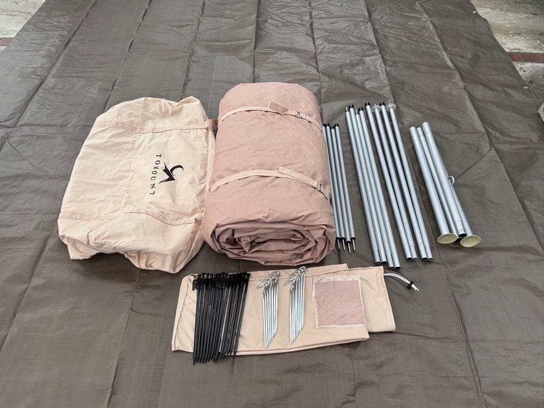 TOMOUNT ロッジ型 ワンポールテントTC ポリコットン4-6人（送料込）