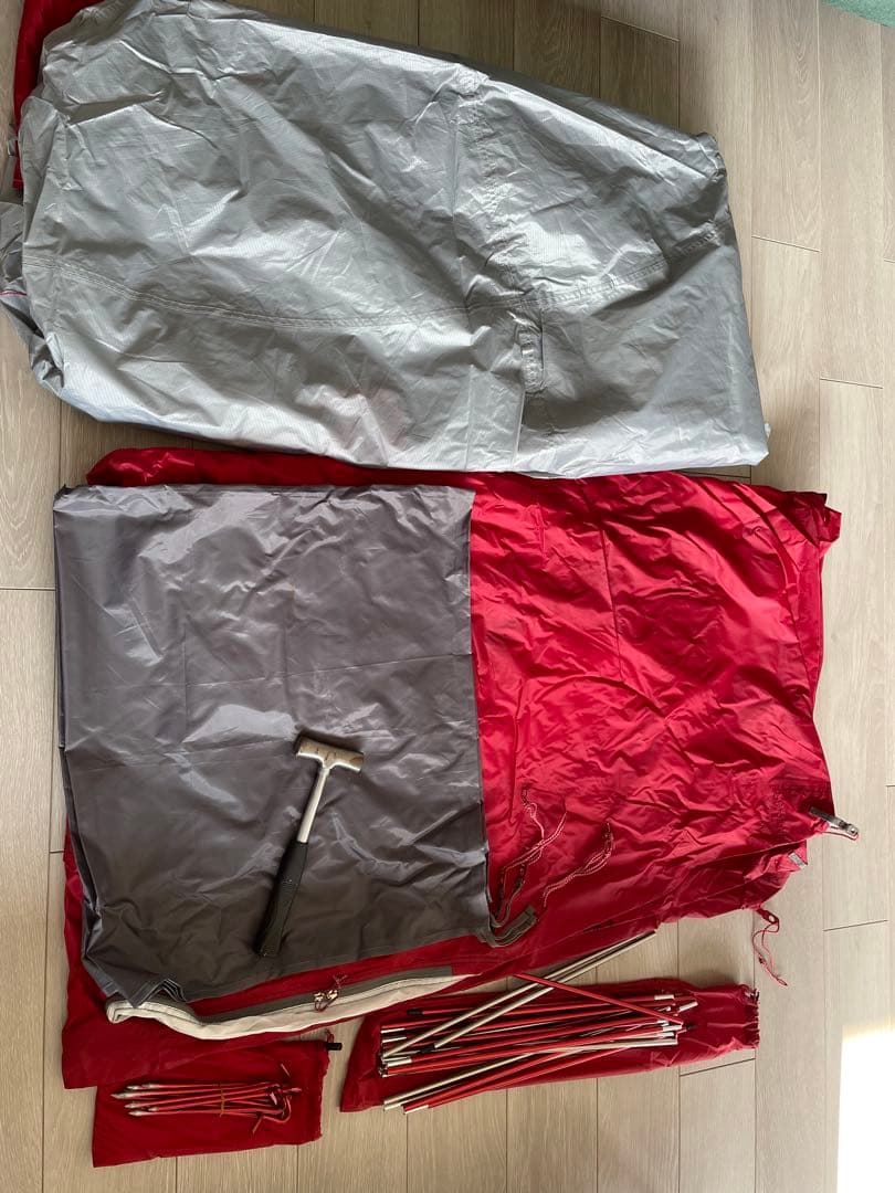 MSRエリクサー2とランデブー120タープセット アジャスタブルポール8ft付き