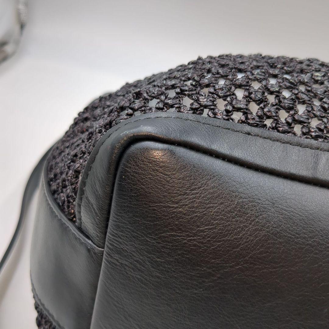 美品 Weekend Max Mara かごバッグ ショルダー バンブー 黒