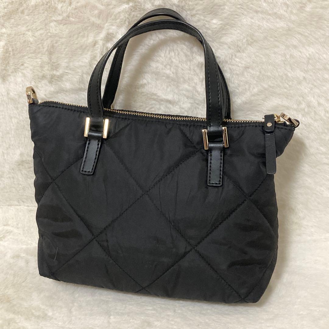 美品 ケイトスペード キルティング 2way ショルダーバッグ ブラック