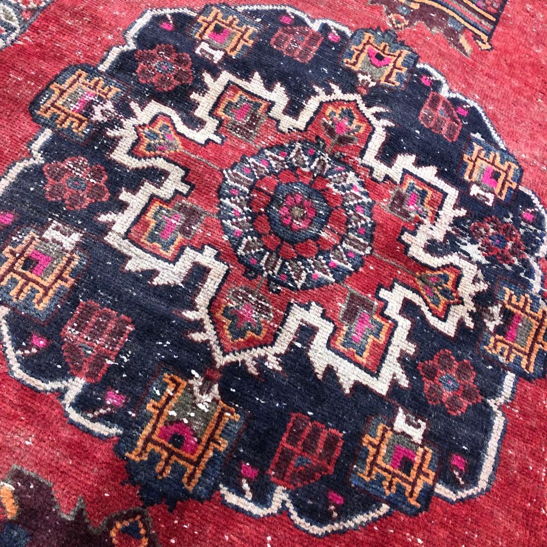 ペルシャ絨毯 ヴィンテージラグ 214×49cm 手織り オールドpersia