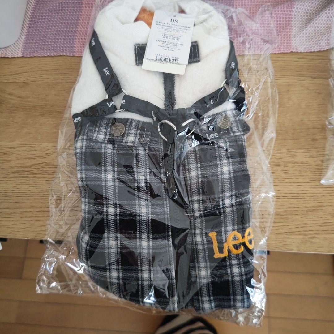 Ｌｅｅ チェック アウターハーネス 小型犬 | ブラック 背中開き DSサイズ