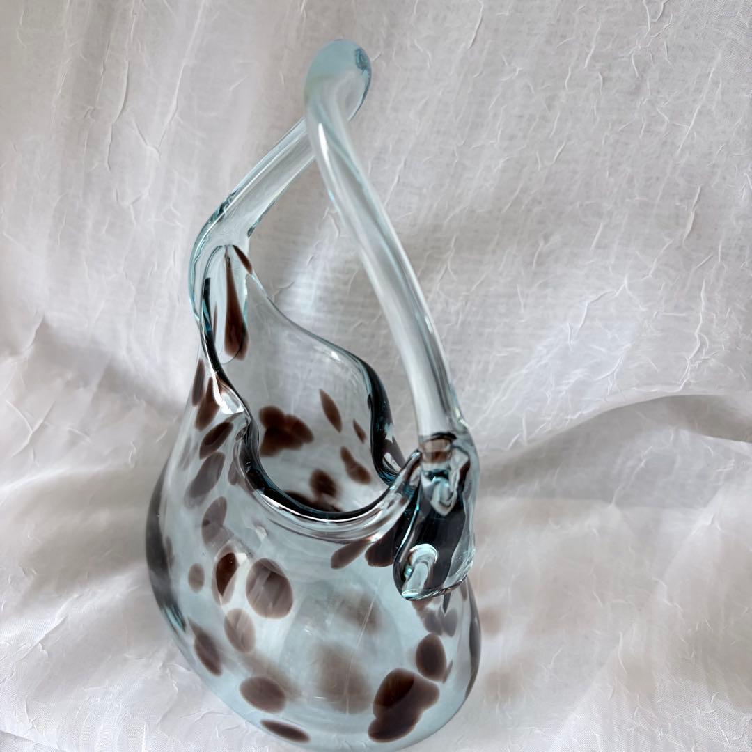 【Sghr スガハラガラス】サック＊サイレントムーン・手作りガラス製花瓶（美品）