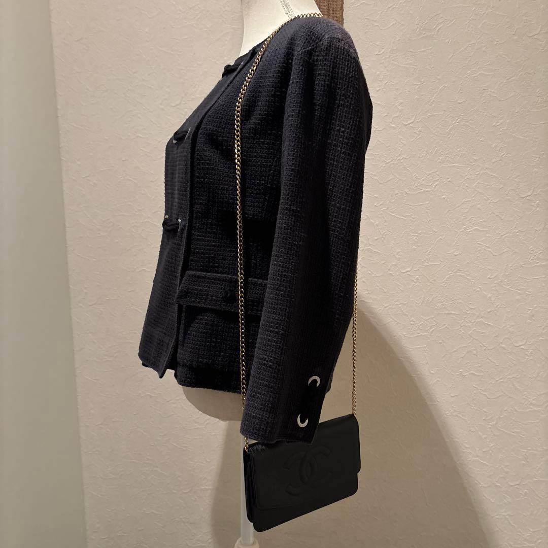 美品　シャネル　チェーンウォレット
