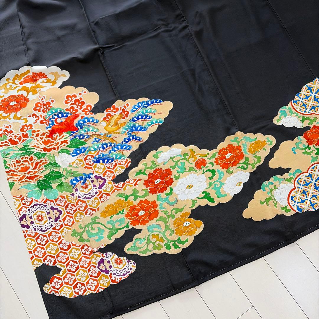 カ*キ様 ■S29■落款　正絹　黒留袖 12点セット■まとめ売り　美品～リメイク