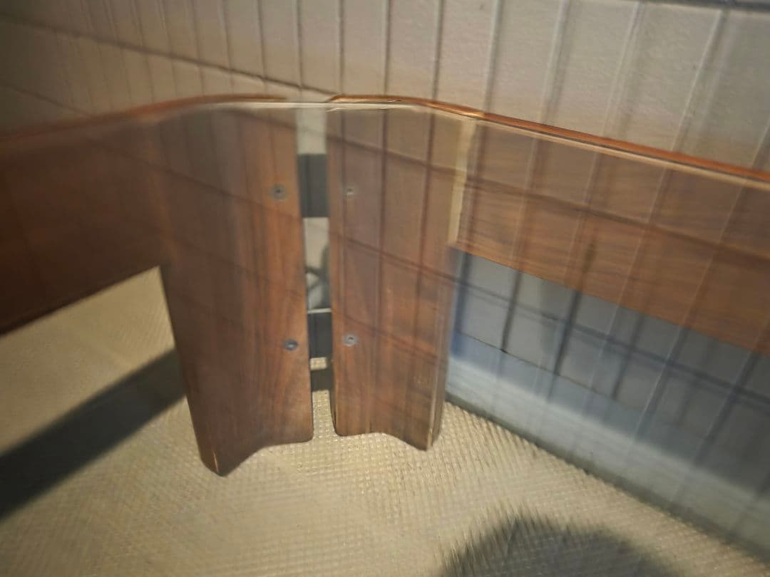 木製ガラスセンターテーブル