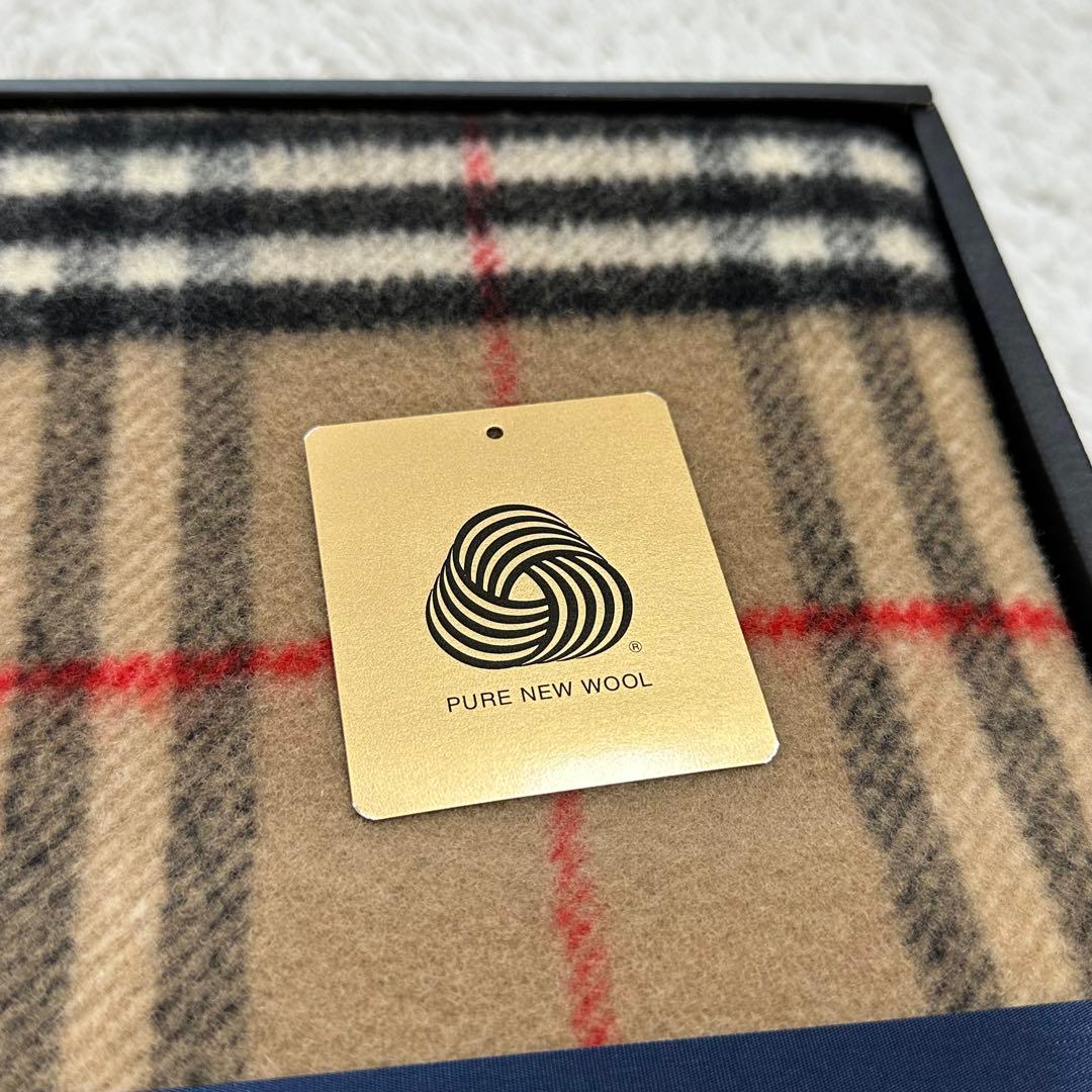 新品✨ バーバリー 高級 ウール 純毛毛布 140×200cm