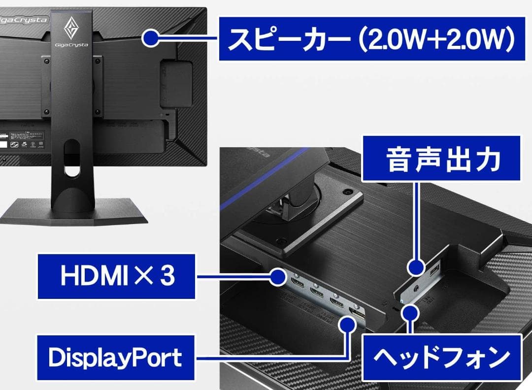 IODATA ゲーミングモニター 23.6インチ FHD 1080p 144Hz