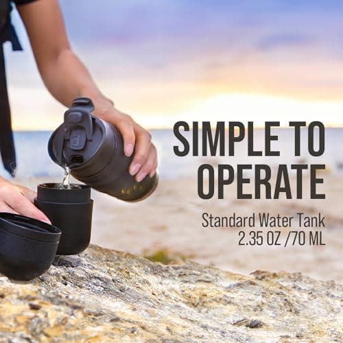 AWACACO Minipresso GR、ポータブルエスプレッソマシン、旅行用