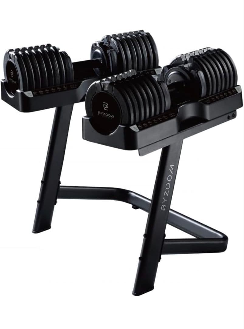 バイズーム フィットネス 可変式ダンベル 34kg ブラック 2個セット ②