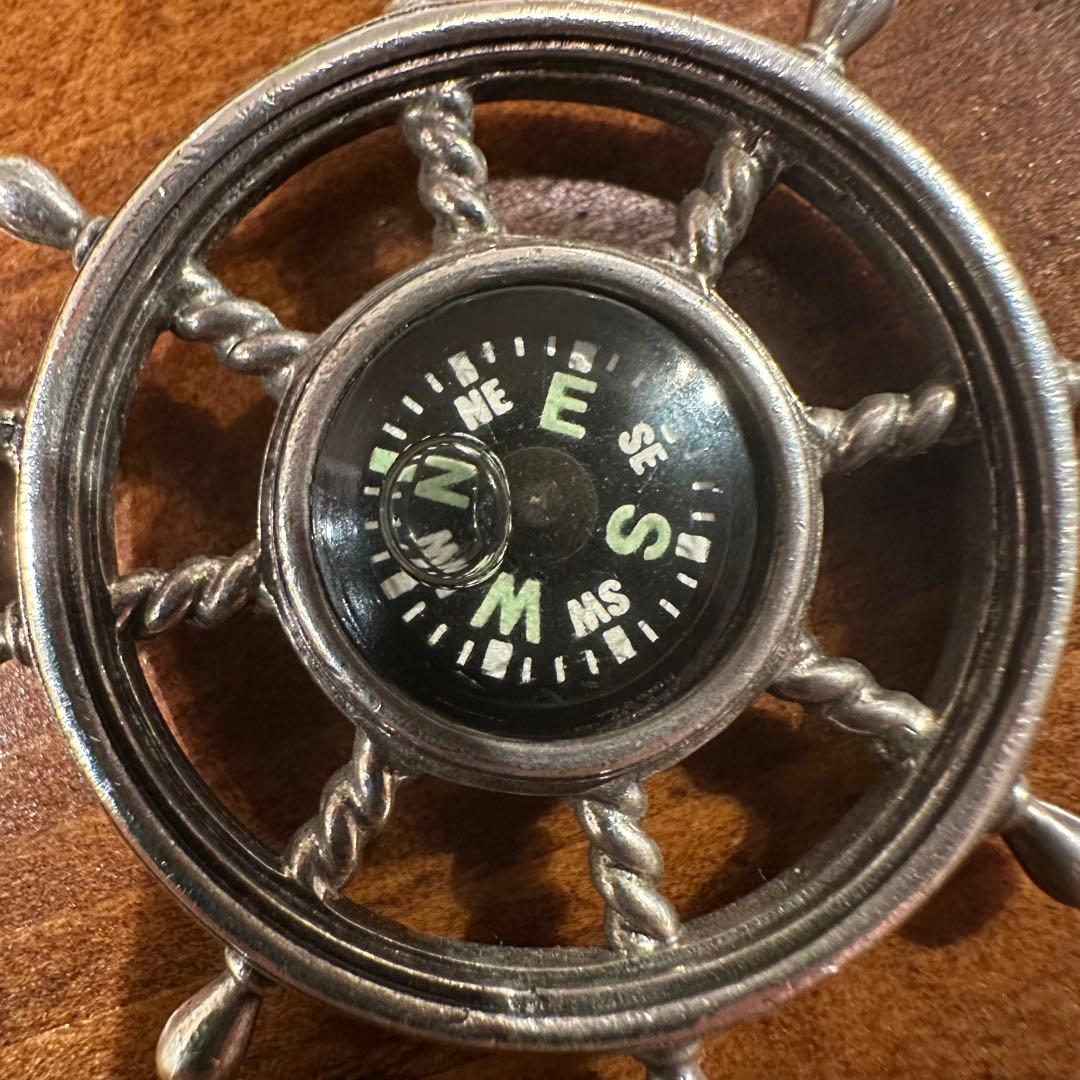 ティファニー ヴィンテージ コンパス 方位磁針 キーホルダー キーリング 925