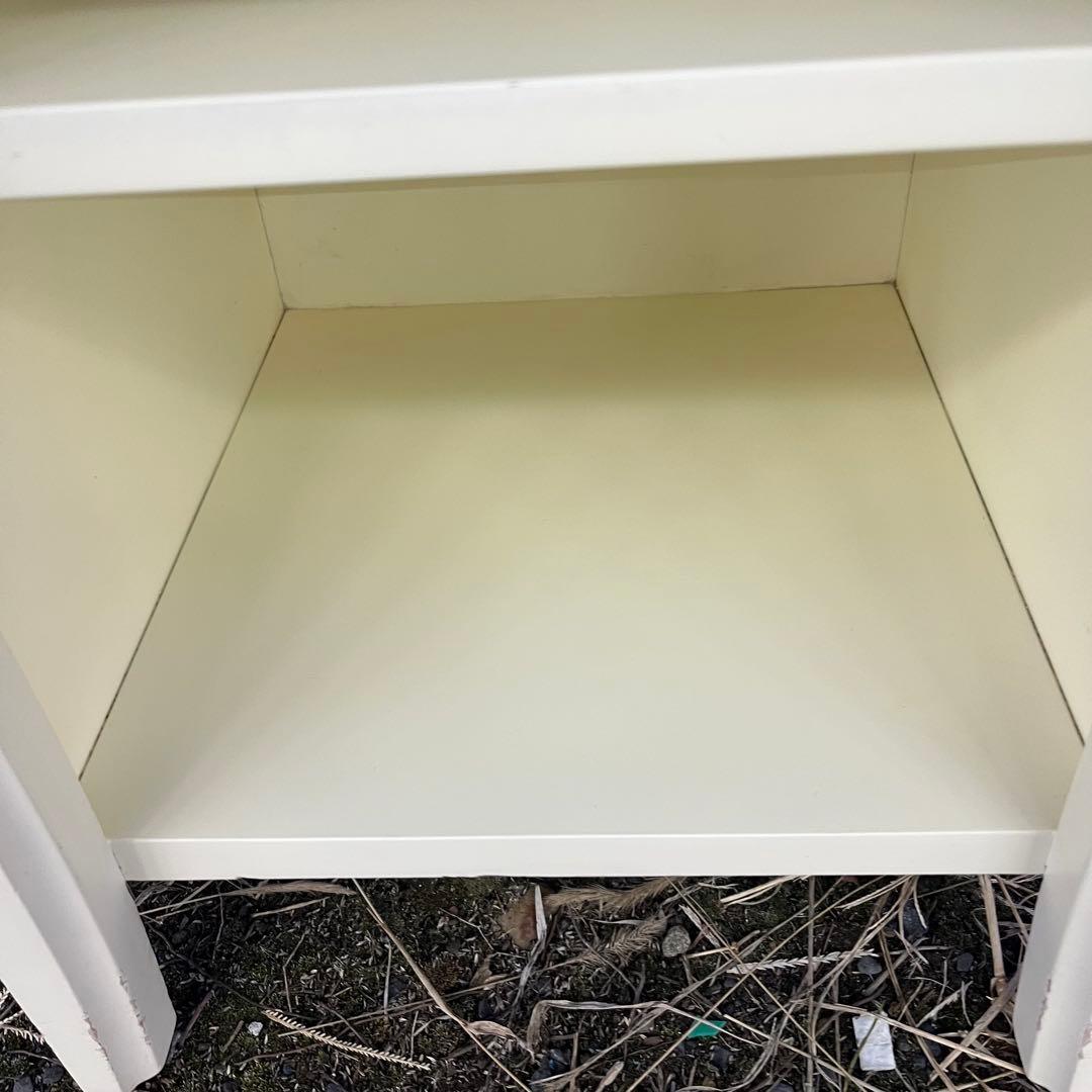 Francfranc エルガ ナイトテーブル ホワイト