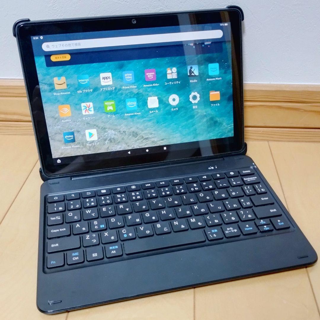 良品 Fire HD 10 PLUS 現行版 64GB キーボード付きカバー付属