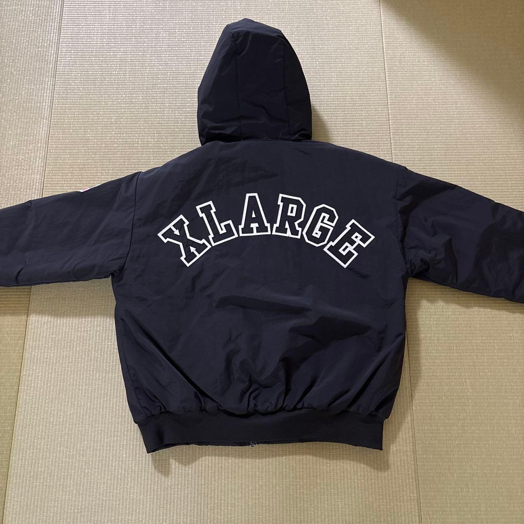 XLARGE フード付きダウンジャケット 黒