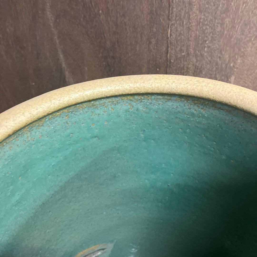 C-5 昭和レトロ 陶器製 傘立て 花柄 浮彫り 和モダン シリンダー型 リーフ