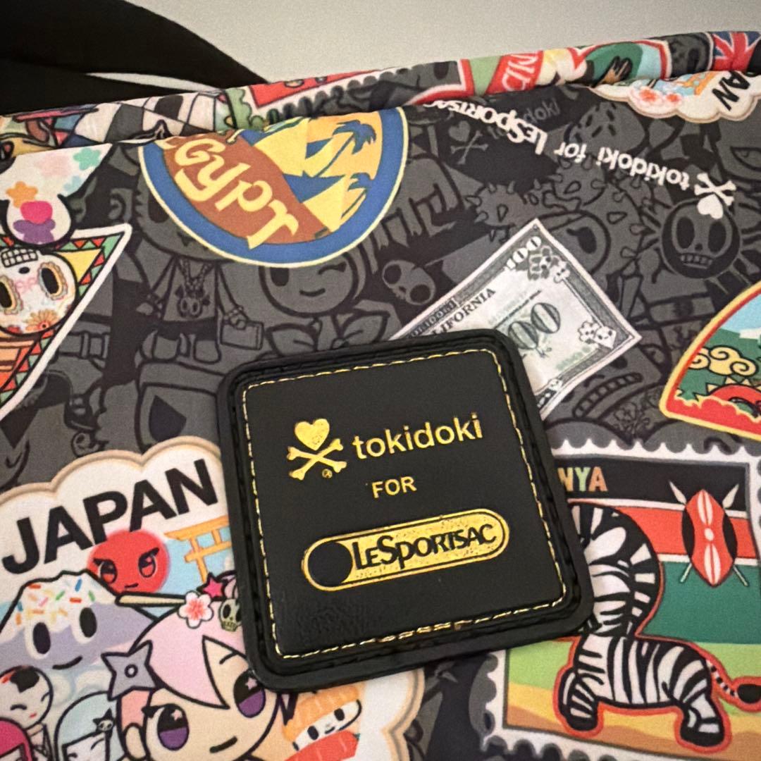 【希少】レスポートサック tokidoki ショルダーバッグ 世界旅行柄