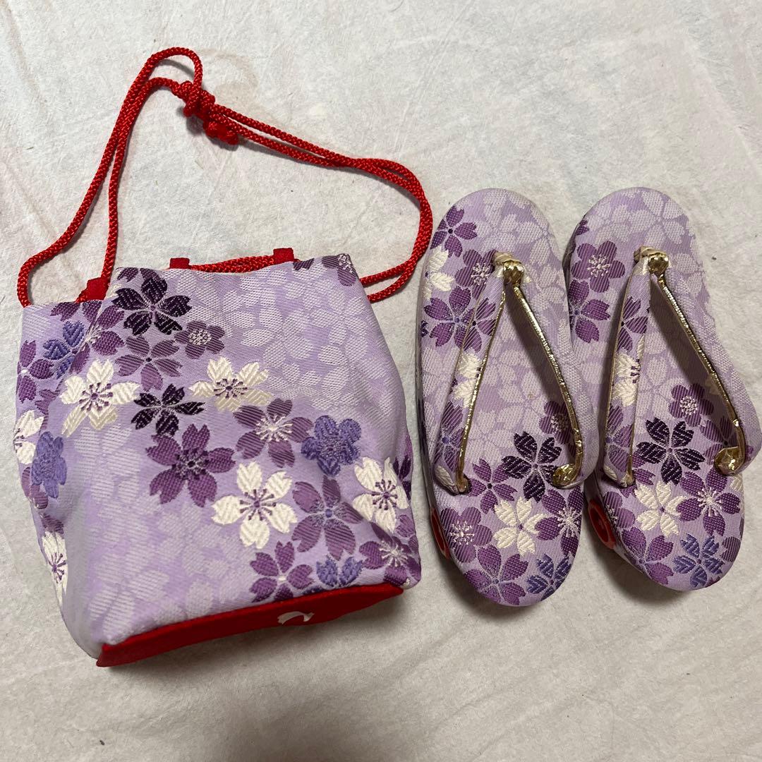 七五三　7歳　着物　正絹　アンティーク　白　水色