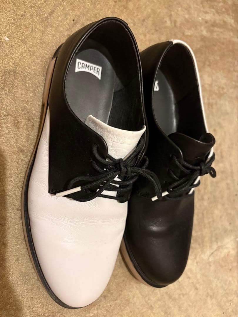 カンペール CAMPER ツインズ TWINS 24㎝ 美品 ブラック ホワイト