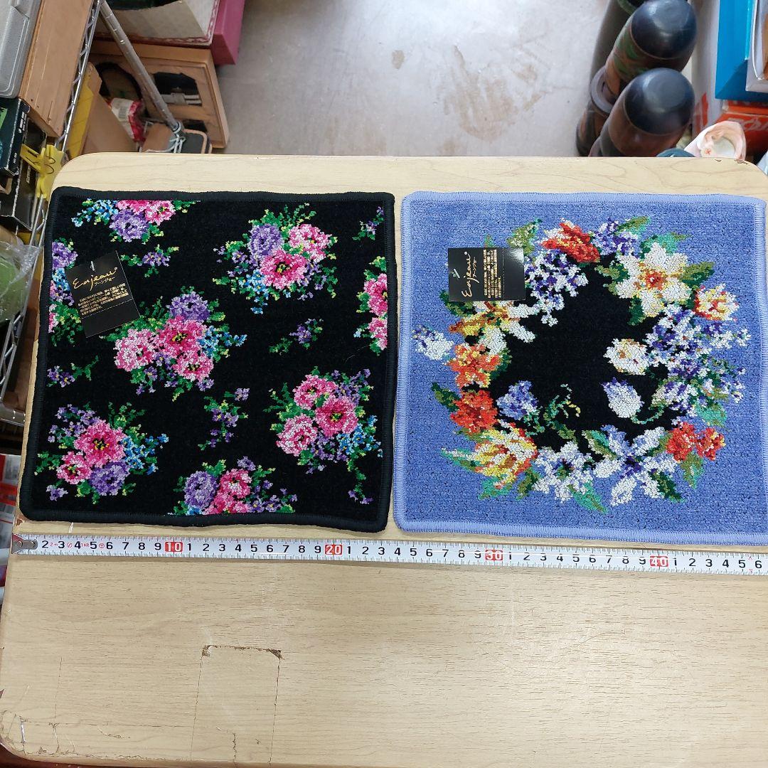 アーンジョー 花柄ハンカチ 10枚 枚 シェニール織 未使用 多少傷 汚れ有