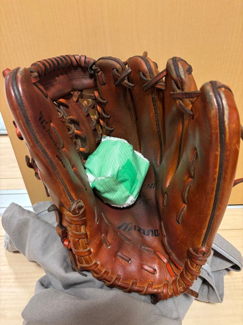 Mizuno Pro 硬式グローブ ブラウン 外野手用　レザーケアクリーム付き