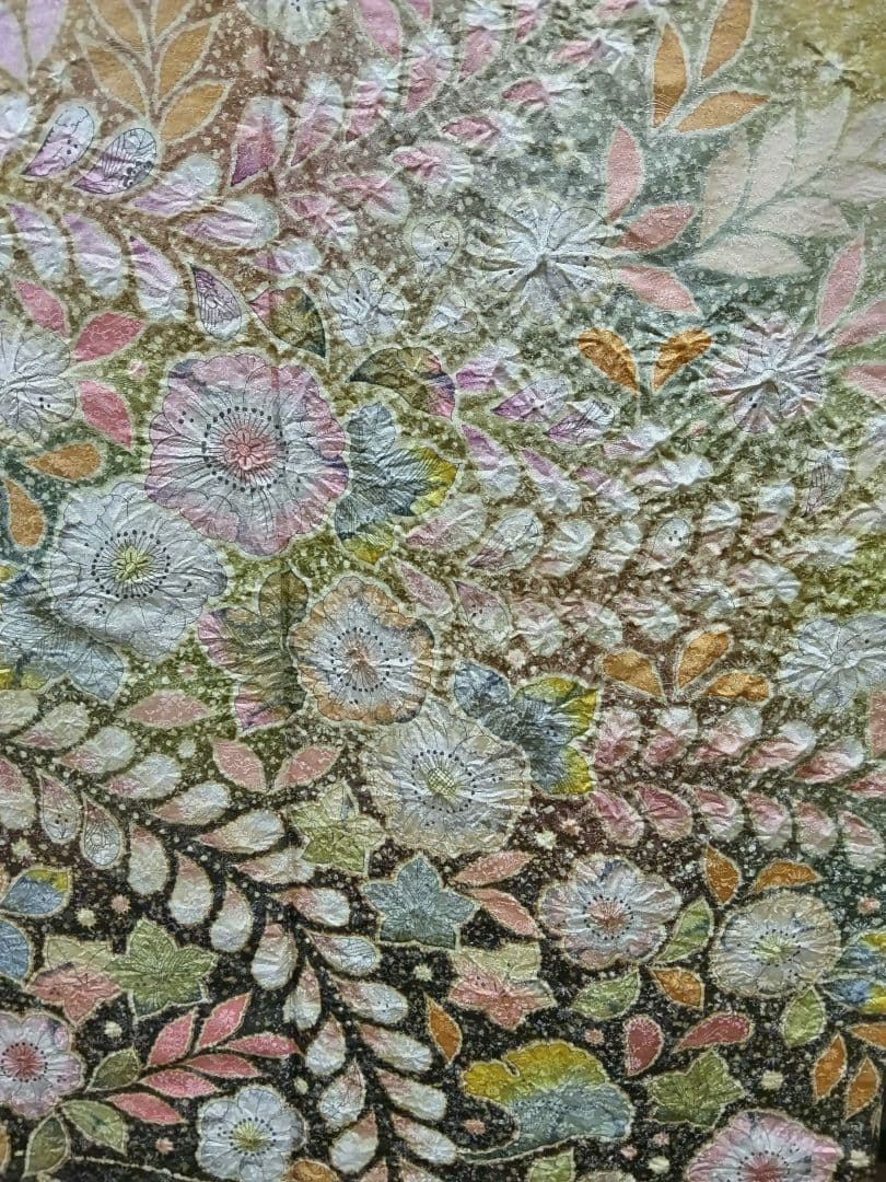 F‐306 訪問着 金通し 山吹茶 袷 辻ヶ花 暈し 翠山工房 落款 美品