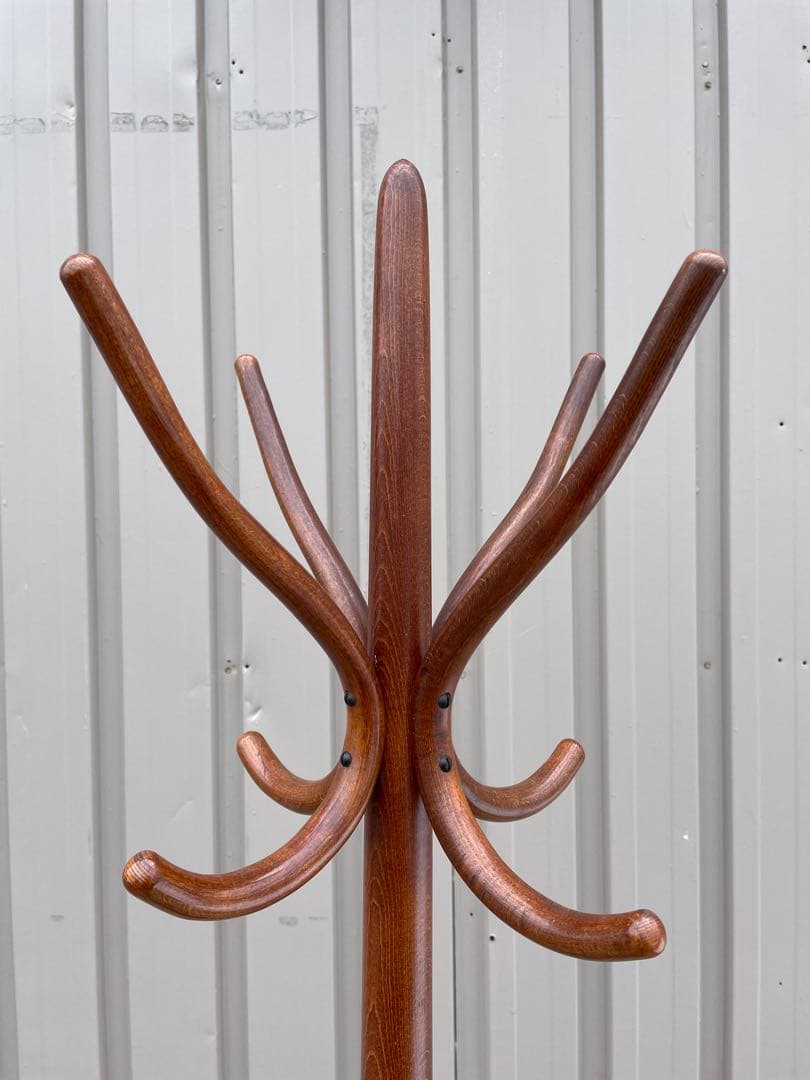 【美品】秋田木工 akimoku 曲木ポールハンガー コートスタンド 傘立て