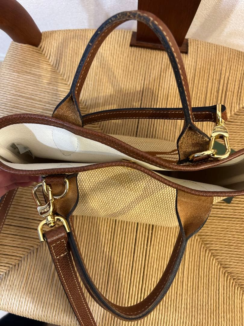 正規品 ロンシャン かごバッグ ル プリアージュ サントロペ ブラウン