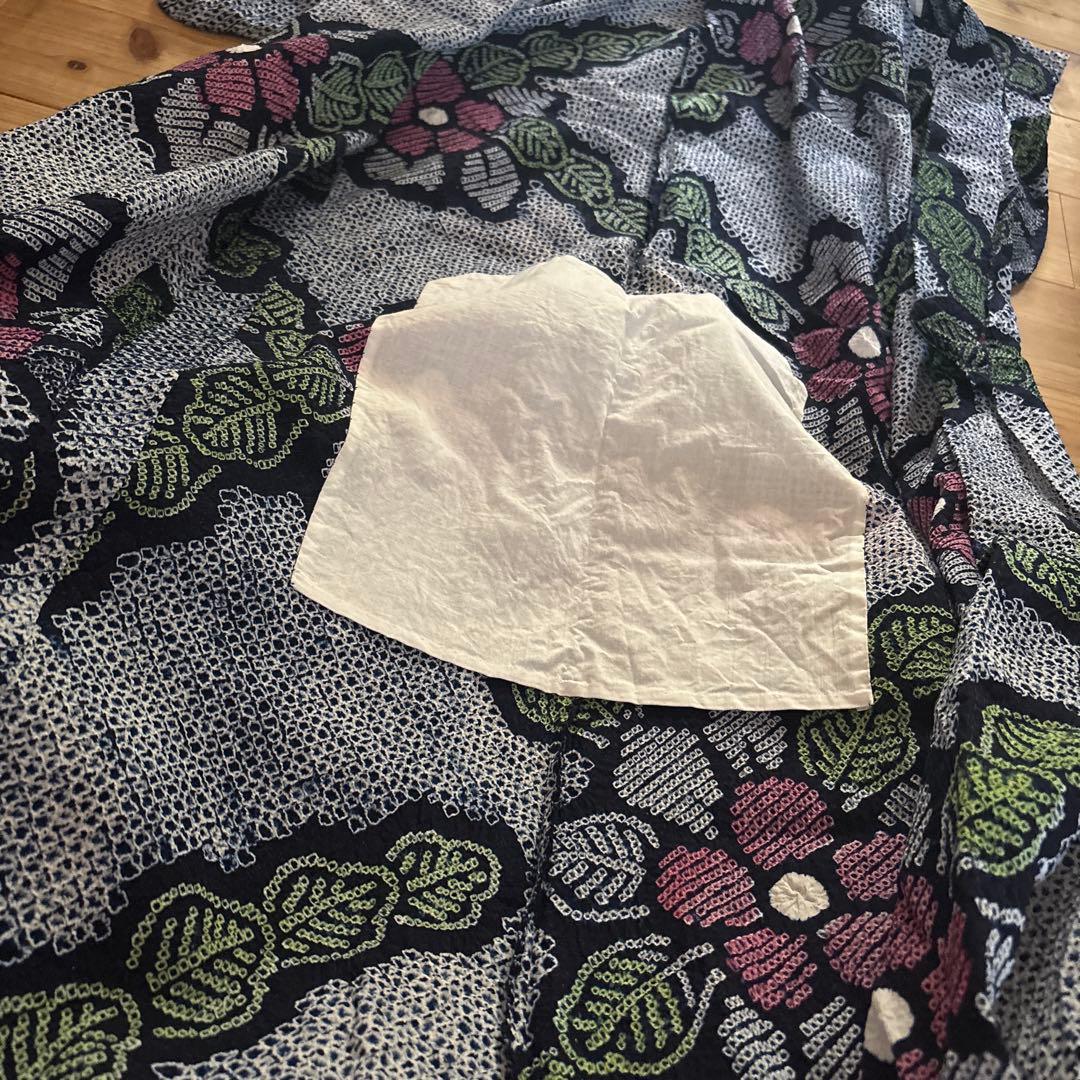 【最終価格】有松鳴海絞り浴衣 手縫い 三浦絞り 身丈151.5 ヴィンテージ